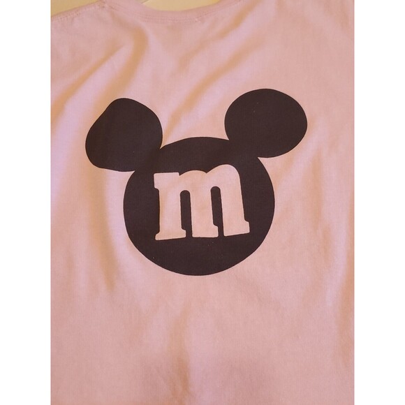 Disney Cropped T-Shirt Medium Short Sleeve Mickey Mouse Disney Castle Pink - Picture 5 of 9